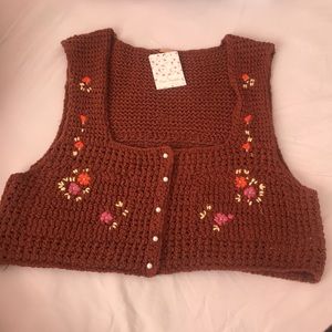 Free People Crochet Crop Top